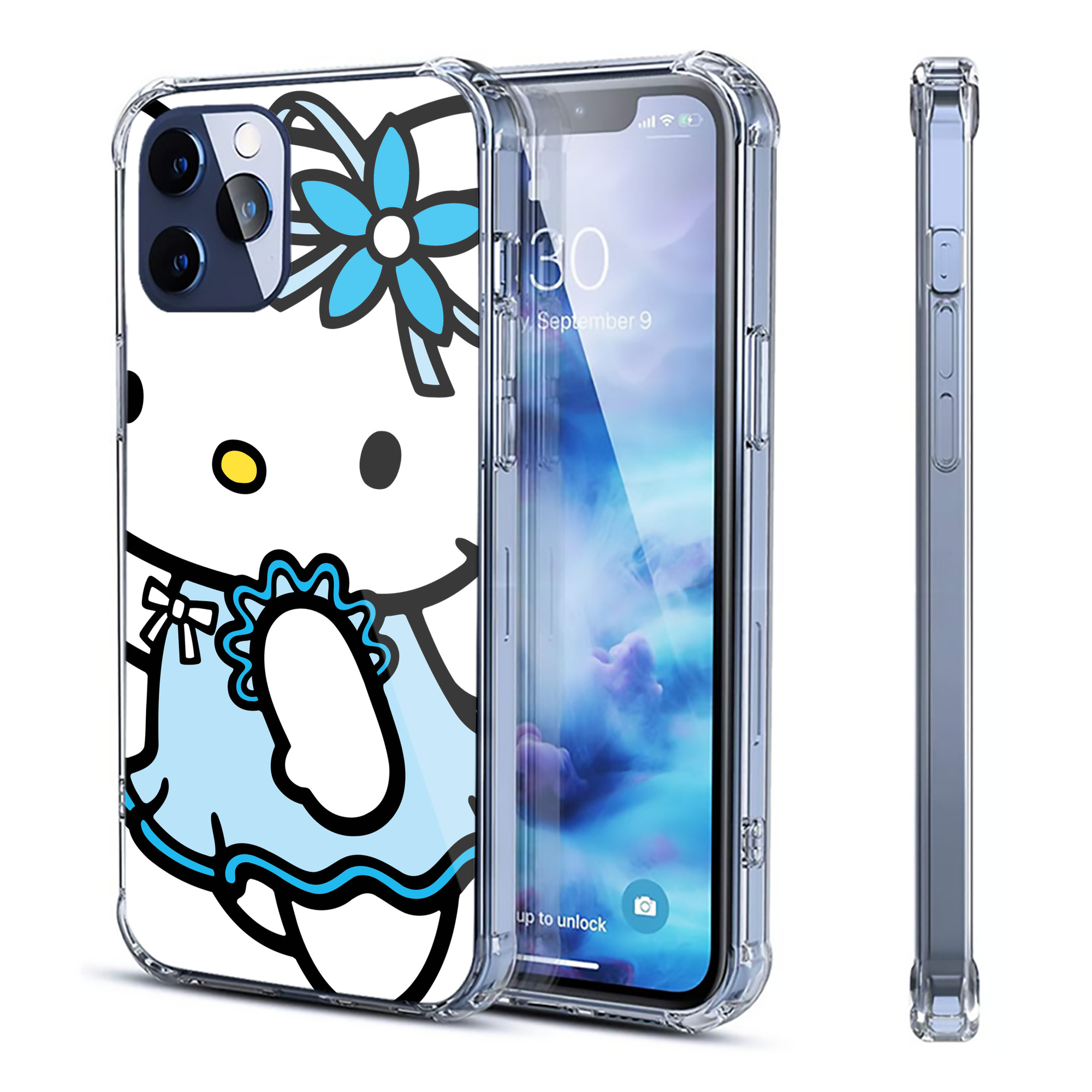 （画像用） Hello Kitty ハローキティ 【iPhone 12シリーズ対応】透明スマホケース（クリアソフトケース）